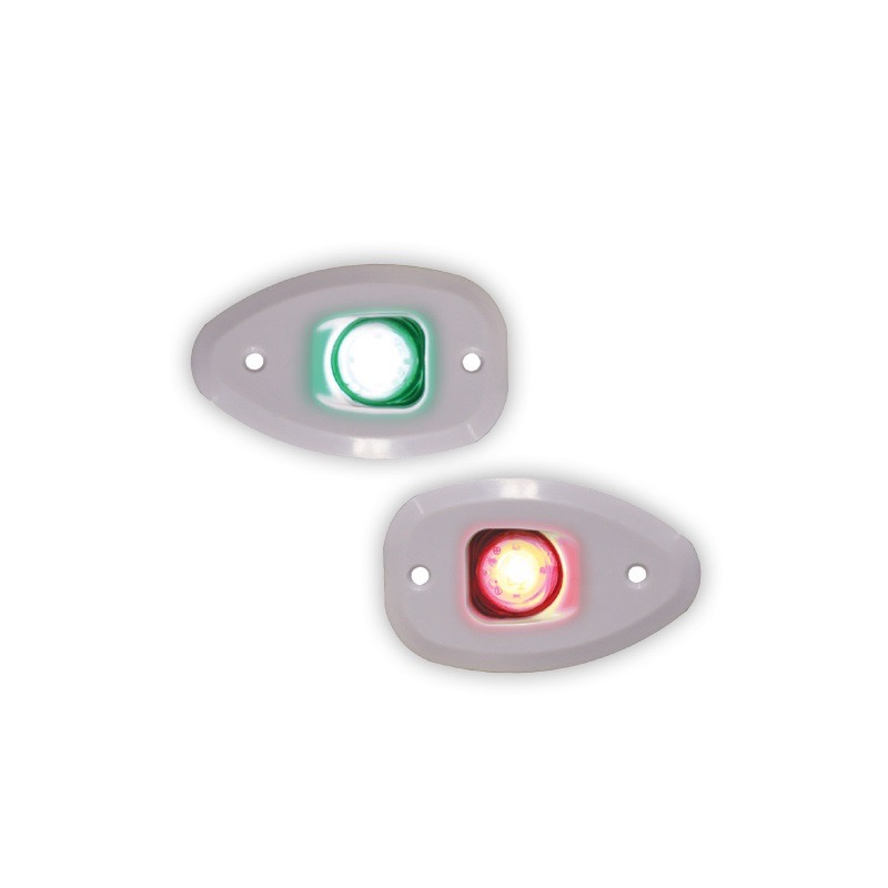 Lalizas Micro LED 12 juego luces babor y estribor 112.5° con agujeros - Imagen 2