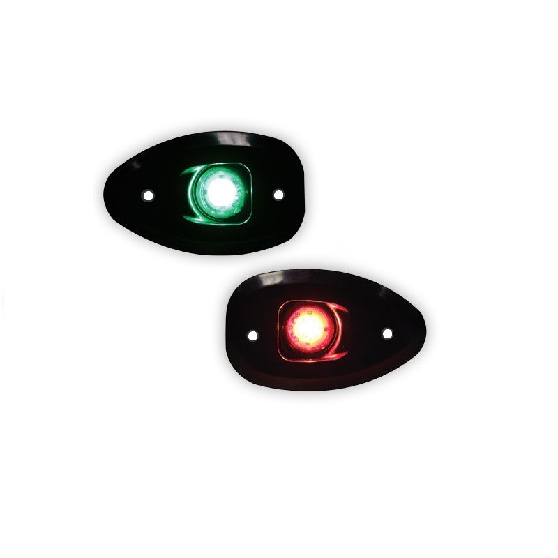 Lalizas Micro LED 12 juego luces babor y estribor 112.5° con agujeros - Imagen 4